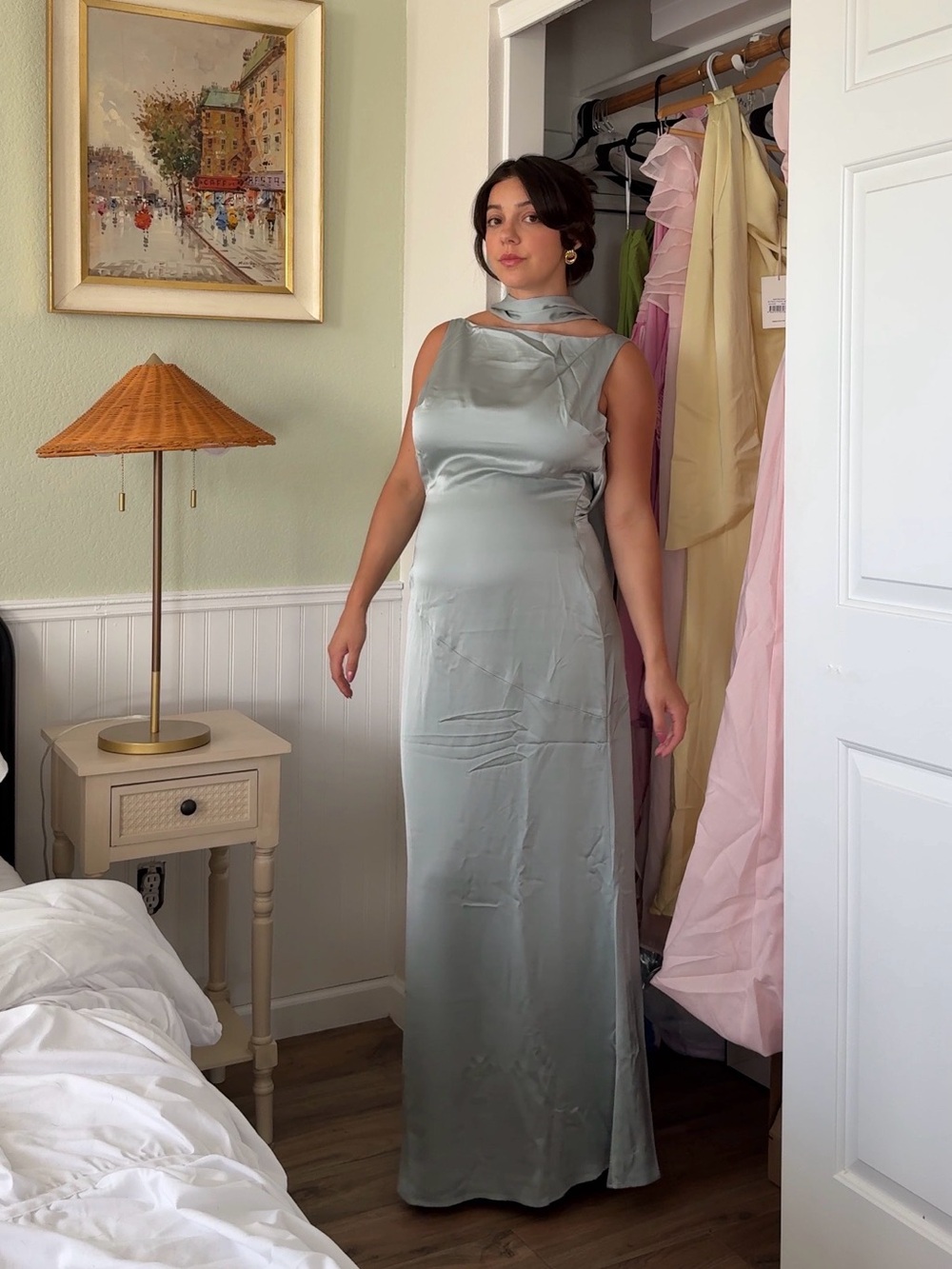 Line by Line Maxi Dress Sage - Picture 5 of 5